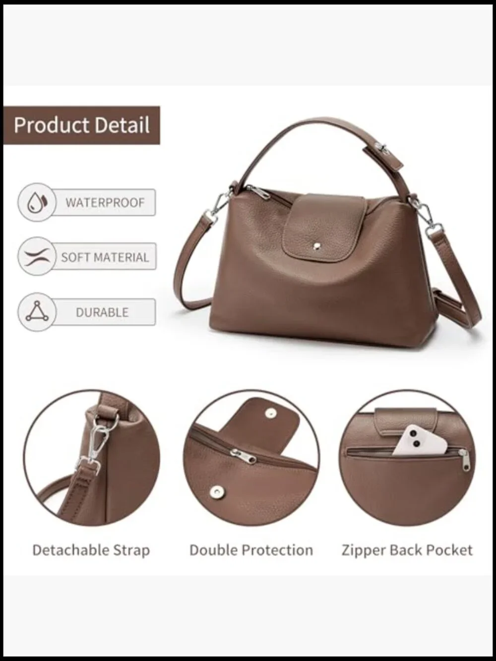 Soft Vegan Leather Hobo Bag Crossbody Satchel with Top Handle Y2K Style